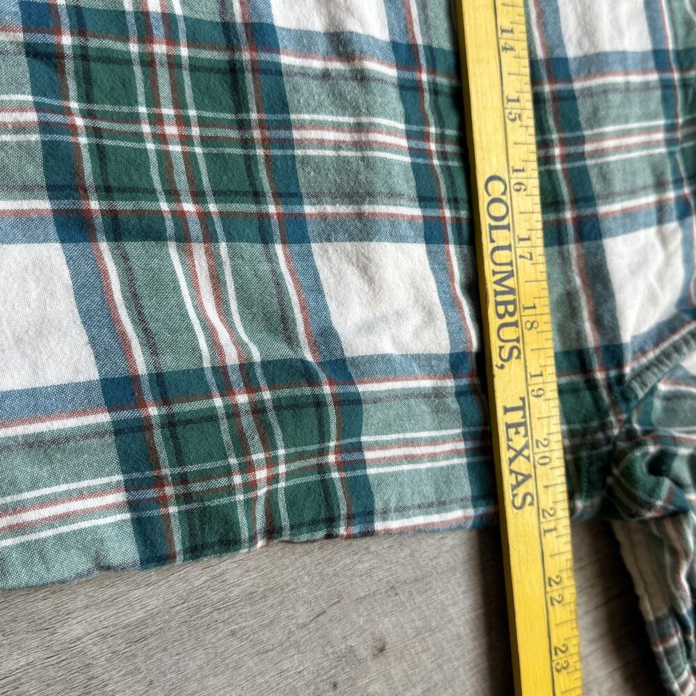 Lucky Brand Men's Green Plaid Flannel Lined Button Down Shirt M Classic American - Picture 5 of 8